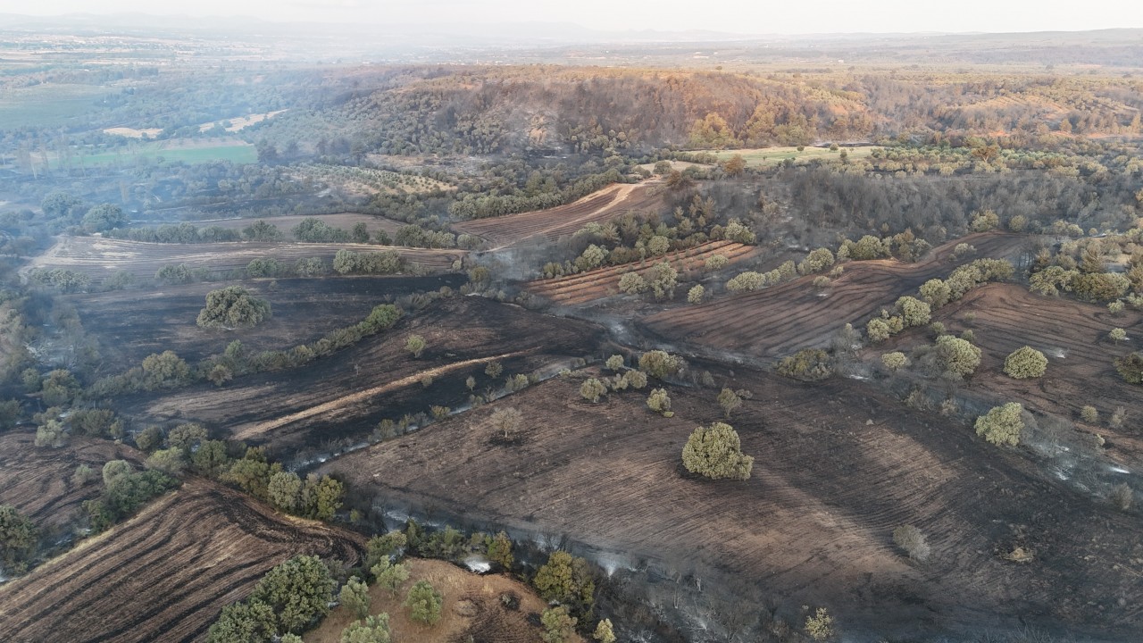 Yangın sonrası ilk görüntüler! Saçaklı işte bu hale geldi