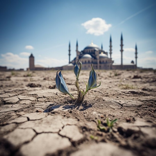 Foto - Yapay zekadan korkunç tahmin! 50 yıl sonraki İstanbul'dan kuraklık manzaraları
