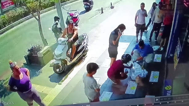 Foto - Yaya geçidinde kazaya neden oldu, yaralı yerde yatarken bisikletine binip gitti