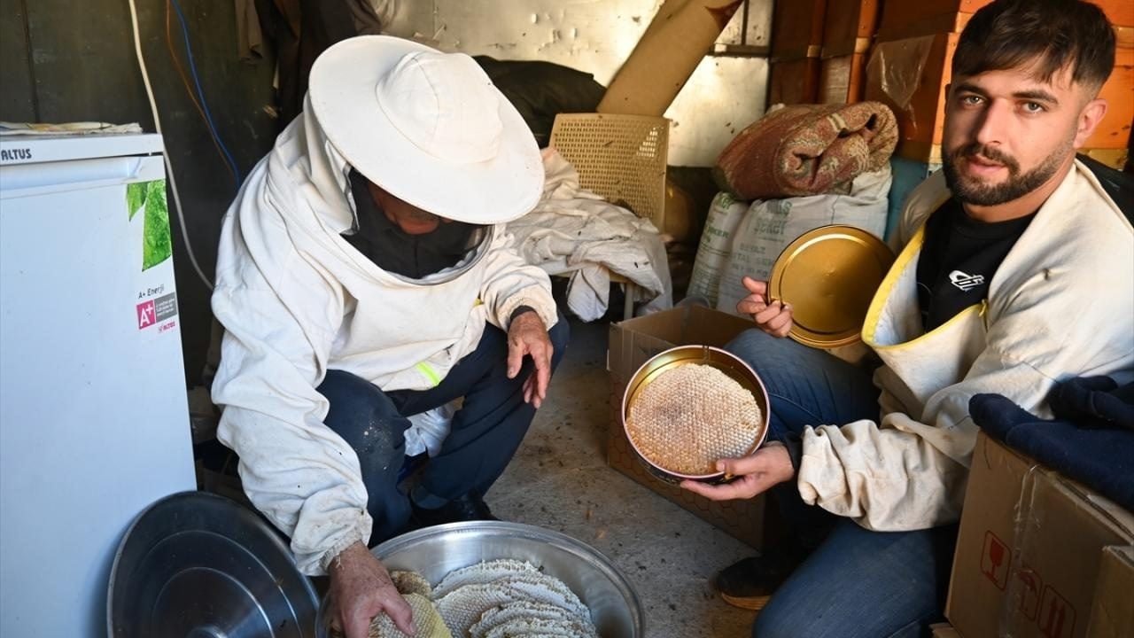 Foto - Yaylalarda geleneksel yöntemlerle üretiliyor! Karakovan balı hasadı başladı