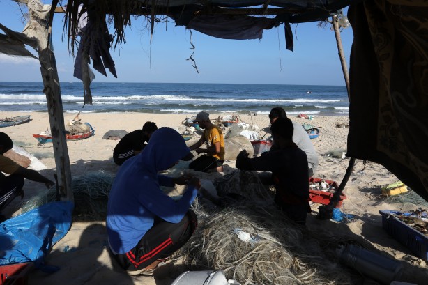 Foto - Yengeç, Gazzeli balıkçıların yüzünü güldürdü