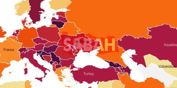 Foto - Yeni dünya haritası yayımlandı! İşte Türkiye'nin rengi