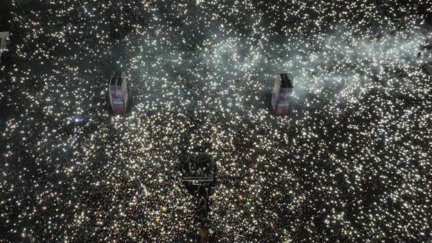 Foto - Yenikapı'da muhteşem görüntü! Trabzonspor’un şampiyonluk kutlaması havadan görüntülendi