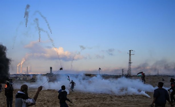Foto - Yer Gazze: Protestolarda Türk bayrağı açtılar