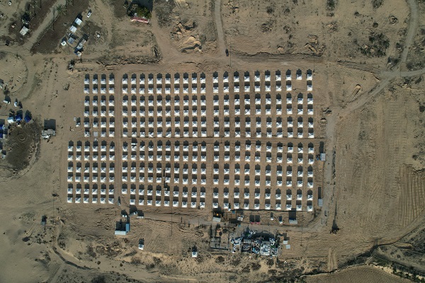 Foto - Yerinden edilmiş Filistinliler için çadır kent kuruldu