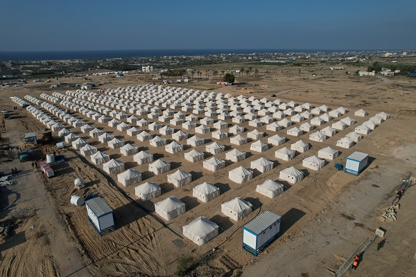 Foto - Yerinden edilmiş Filistinliler için çadır kent kuruldu