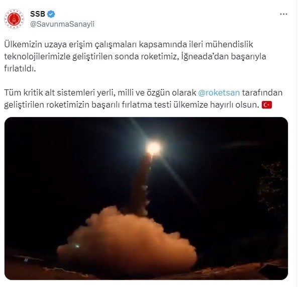 Foto - Yerli ve Milli roket İğneada’da! Roketsan atışı: Fırlatıldı diyerek duyurdular! Türkiye Savunma Sanayii'nde zirve dönemi!