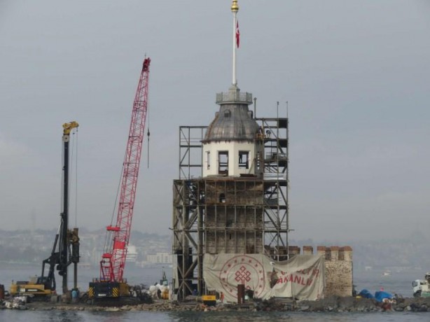Foto - Yıkıldı diyenlere... Kız Kulesi'nde kubbe ortaya çıktı