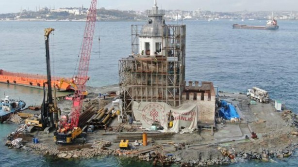 Foto - Yıkıldı diyenlere... Kız Kulesi'nde kubbe ortaya çıktı