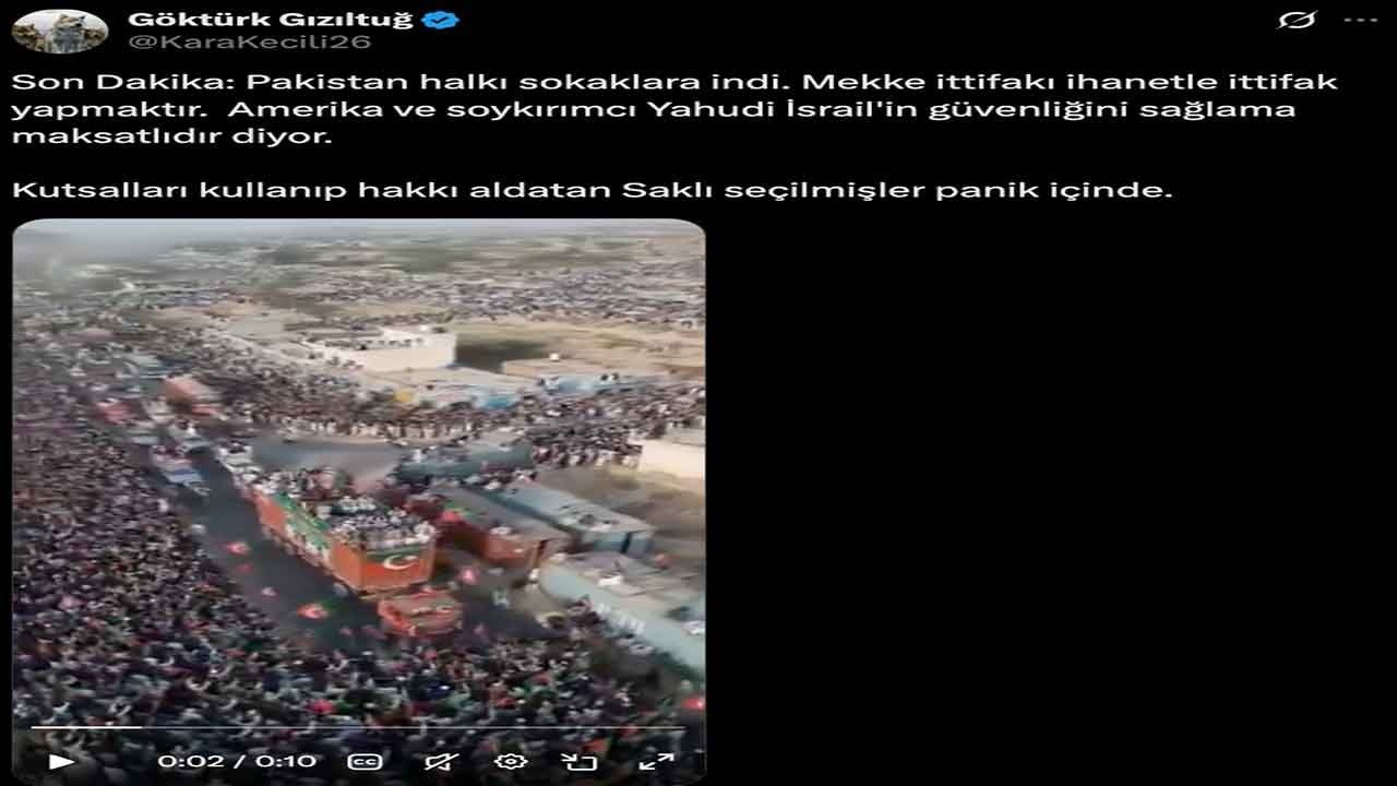 Foto - Yok artık: 'Pakistan'da Mekke Anlaşması protesto edildi' diye servis edilen görüntülere bakın
