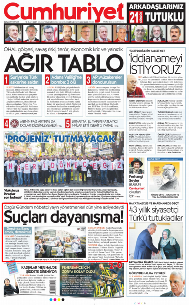Foto - Yok öyle bir Türkiye artık bunu kafanıza sokun! Sözcü İsrail uşaklığı uğruna kıvırdıkça kıvırdı ama nafile