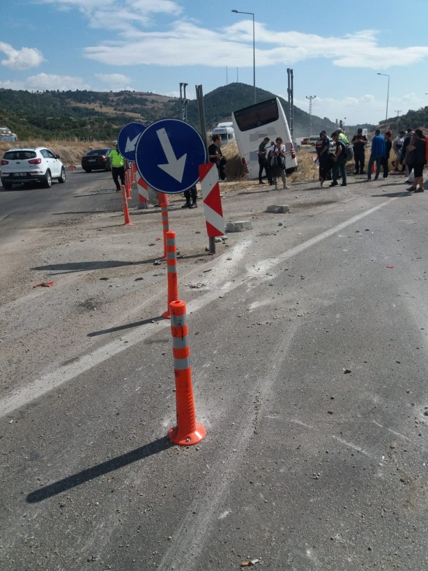 Foto - Yolcu otobüsü kaza yaptı: 1 yaralı
