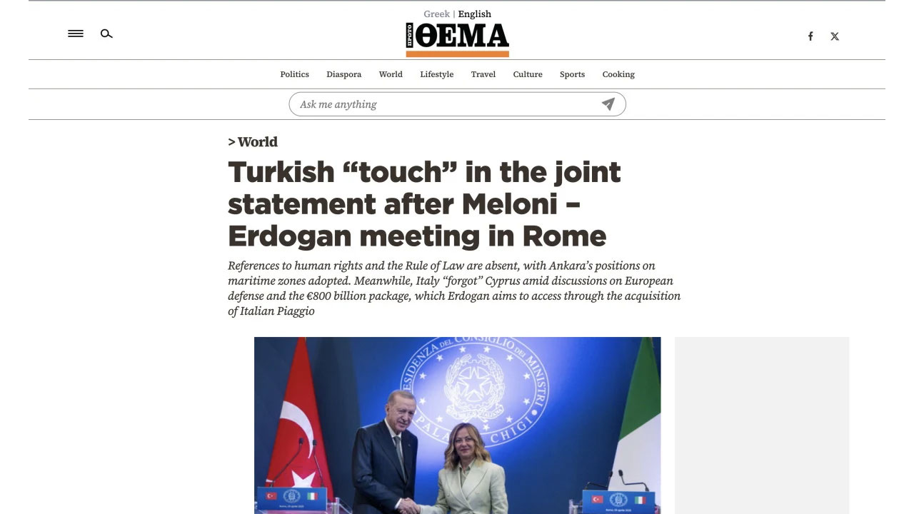 Foto - Yunan ağlamaya başladı! Türk düşmanlarından 'Erdoğan - Meloni' itirafı!