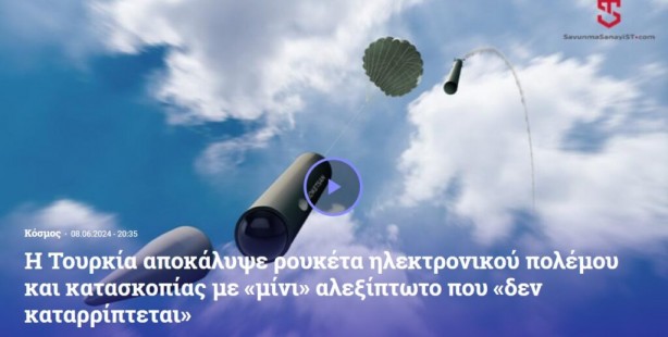 Foto - Yunanistan, Türkiye'nin TR-122 Paraşüt Roketini konuşuyor! 'Çok tuhaf' diyerek duyurdular