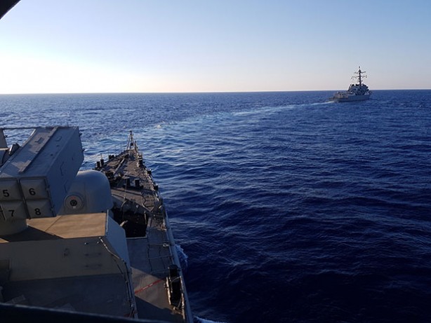 Foto - Yunanistan'dan ABD ile birlikte yeni provokasyon: Doğu Akdeniz'den ilk görüntüler geldi!