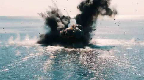 Foto - Dünyayı şoka sokacak anlar! Bayraktar TB2 işaretledi, Türk İDA'sı gemiyi bir anda batırdı