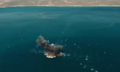 Foto - Dünyayı şoka sokacak anlar! Bayraktar TB2 işaretledi, Türk İDA'sı gemiyi bir anda batırdı