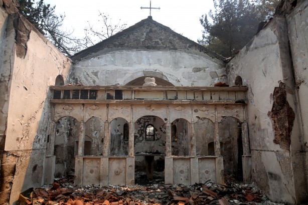 Foto - Yunanistan’ın Türkiye sınırında orman yangını! Köyler boşaltıldı
