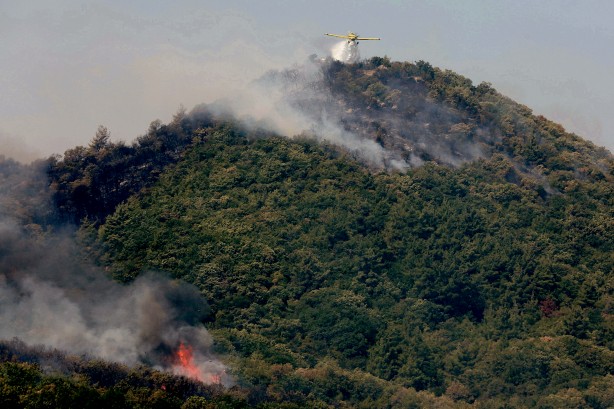Foto - Yunanistan’ın Türkiye sınırında orman yangını! Köyler boşaltıldı