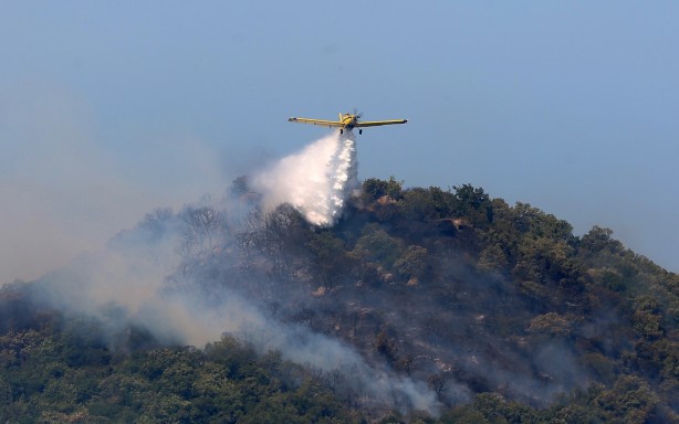 Foto - Yunanistan’ın Türkiye sınırında orman yangını! Köyler boşaltıldı