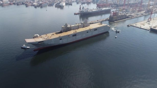 Yunanlıları korku sardı! Türkiye'nin en büyük savaş gemisi gün sayıyor