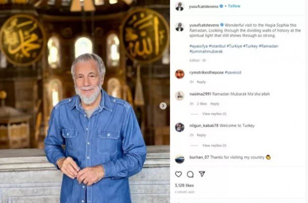 Foto - Yusuf İslam'dan dikkat çeken Ayasofya mesajı
