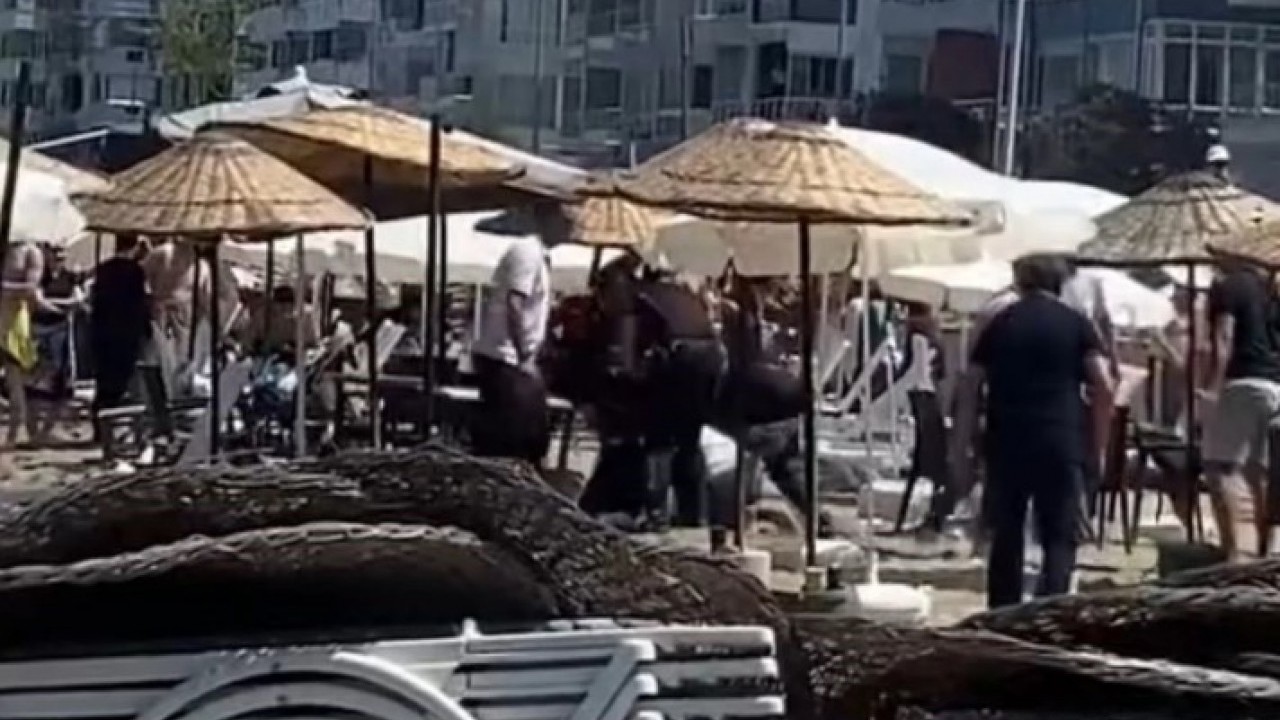 Zabıtalara saldırdılar! Halk plajında şezlong kavgası