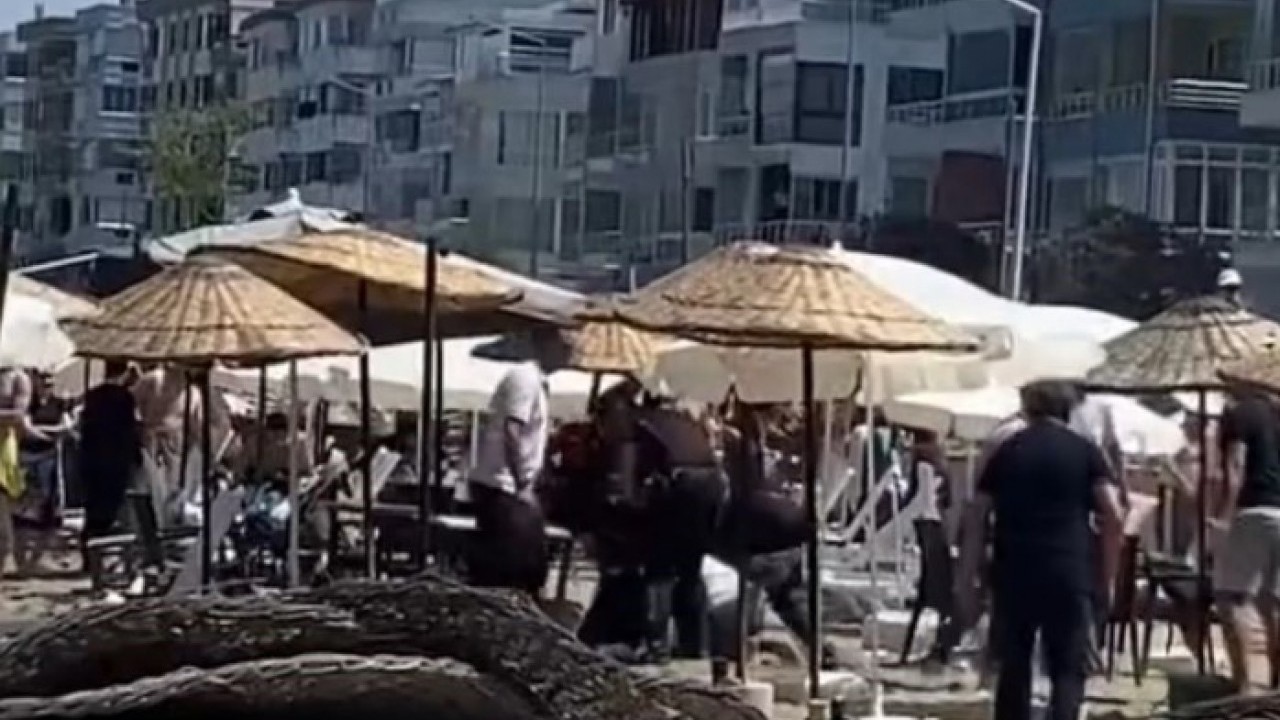 Foto - Zabıtalara saldırdılar! Halk plajında şezlong kavgası