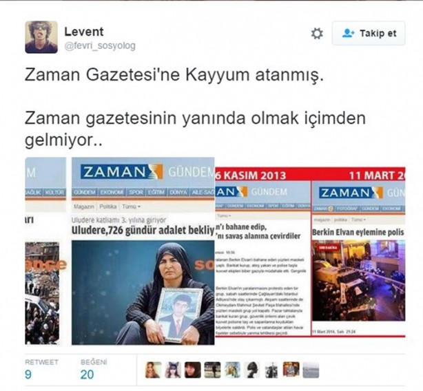Foto - Zaman'a kayyım atandı sosyal medya yıkıldı