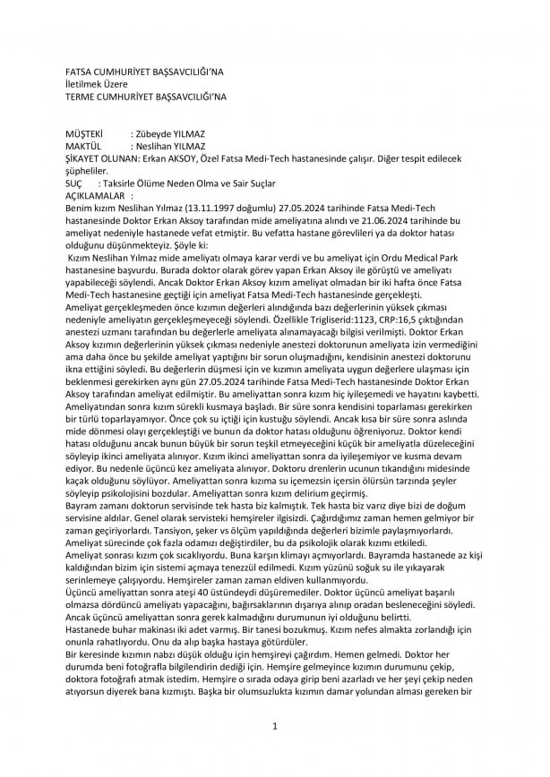 Zayıflamak için gittiği özel hastanede hayatını kaybetti