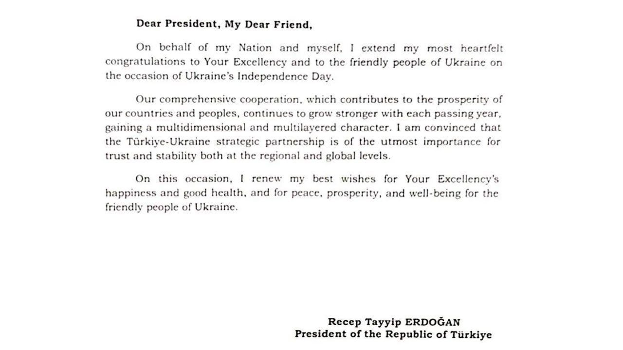 Foto - Zelensky'den Erdoğan'a mektup: Bilgece sözlerin ve çaban için teşekkür ederim