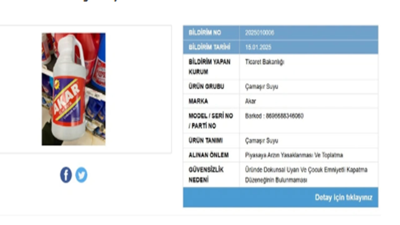 Foto - Zincir marketlerde satılan ünlü çamaşır suyu markasının satışı yasaklandı! Müşteriler şokta