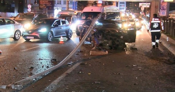 Zincirlikuyu’da zincirleme kaza!