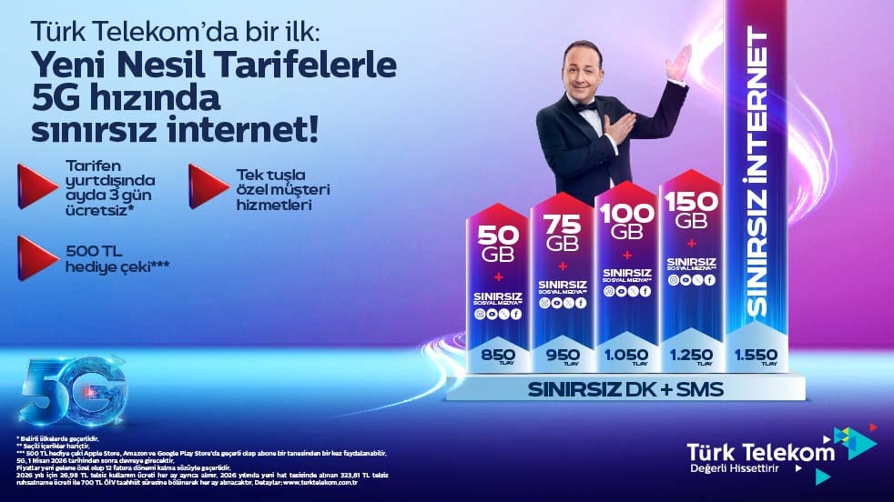 Telekom 5G Yeni Nesil Tarifeler