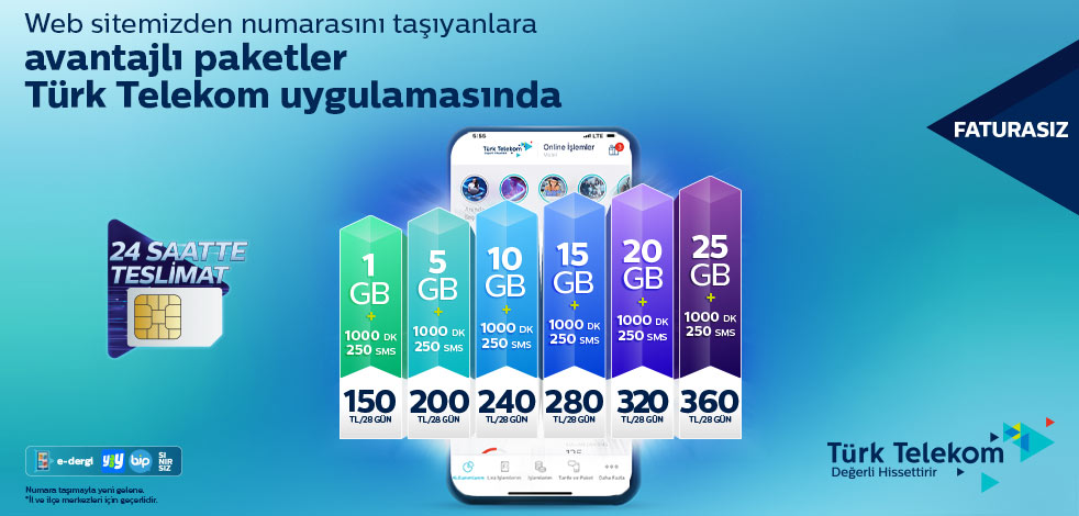 Telekom Faturasız Yeni Dijital Paketler