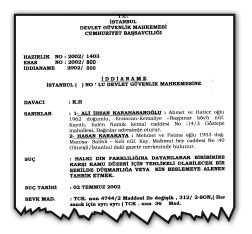 Hasan Karakaya’nın, yukarda tam metnini yayınladığımız 2.7.2002 tarihli bu yazısı için, İstanbul 2. DGM’de 4 yıla kadar hapis istemi ile dava açılmıştı. 3 sene süren yargılama sonunda, Hasan Karakaya beraat etmişti.