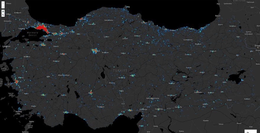 türkiye coronavirüs vakası haritası