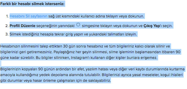 Instagram Hesabimi Nasil Silerim Instagram Hesabi Nasil Kapatilir