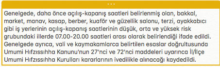 berber, market, güzellik salonu kaça kadar açık