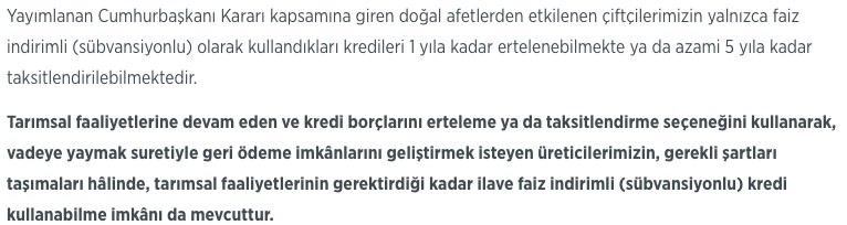ziraat bankası borç silme