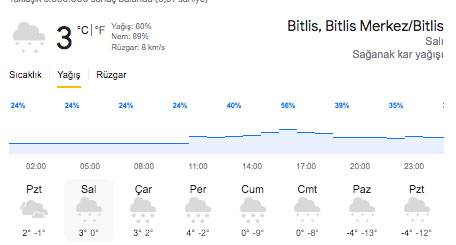 bitlis hava durumu