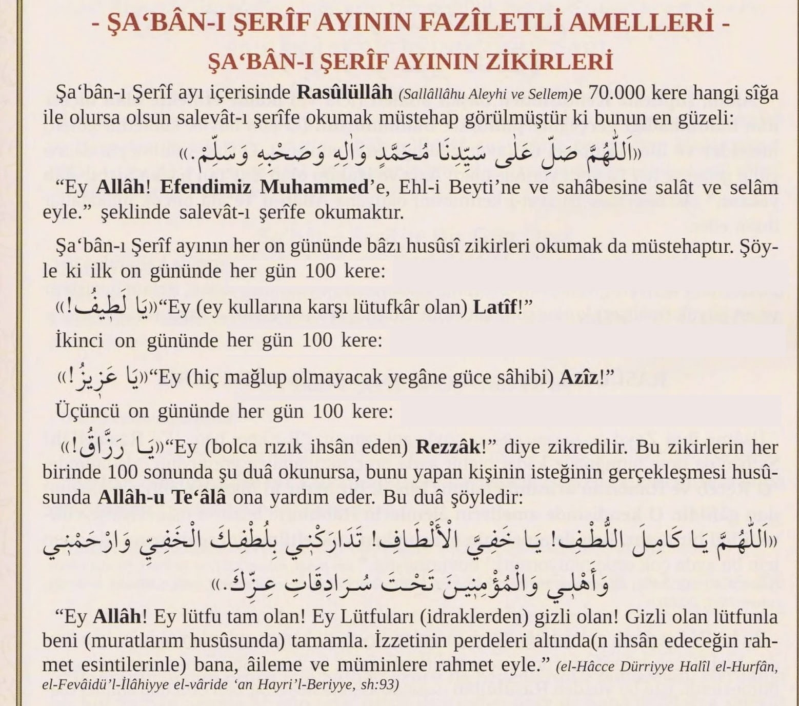 şaban ayı fazileti