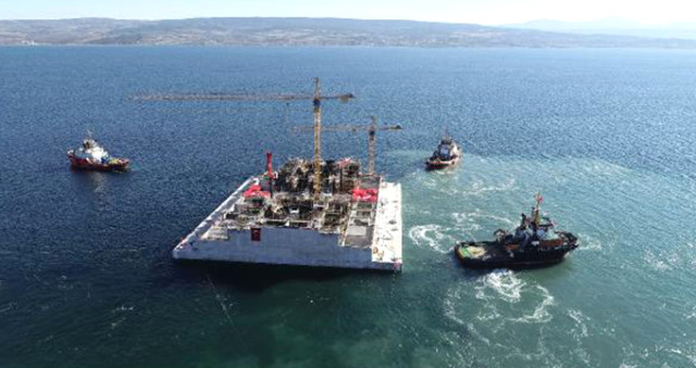 Çanakkale 1915 Çanakkale Köprüsü Kule Kesonu Denizle Buluştu
