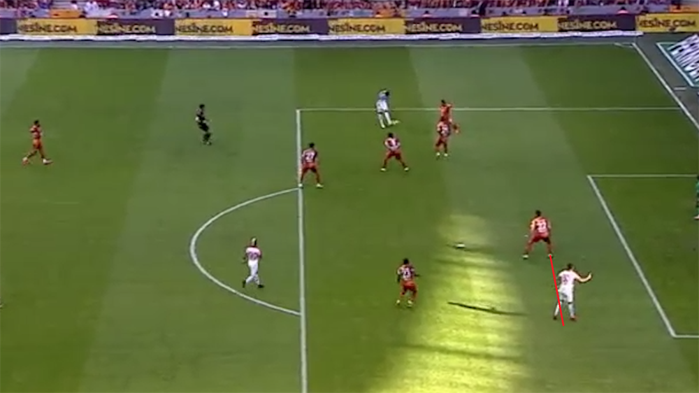 Galatasaraylılar Deniz Kadah'ın ofsaytta olduğunu belirtti. İşte tartışma çıkartan o pozisyon.