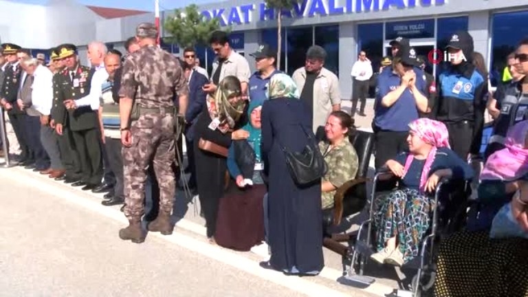 Hakkari Çukurca'da şehit düşen Kadir Yıldırım, memleketi Tokat'a getirildi
