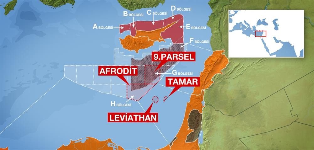 Leviathan sahasında 450 milyar metreküp doğalgaz bulunduğu tahmin ediliyor. - Al Jazeera