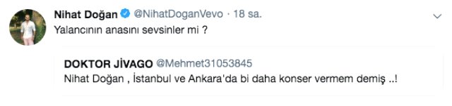 Nihat Doğan'dan Takipçisine Sert Tepki: Yalancının Anasını Sevsinler mi?