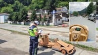 70 kilometre hız yapabilen tahta araca jandarma el koydu