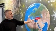 Ankara'da ressam Özgür Diler 35 yılda 100'den fazla kamu binasının duvarlarına resim çizdi