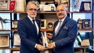 Başdanışman Yalçın Topçu, Taşköprü Belediye Başkanı Hüseyin Arslan’ı Külliye’de ağırladı